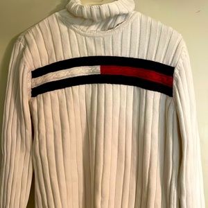 1990's Tommy Hilfiger Womens Knit Sweater Flag LOGO